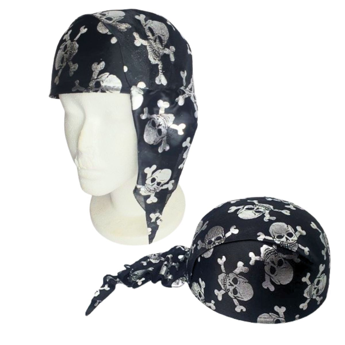 Chapéu Fantasia Acessório Pirata Caveira Prateado Chapéu Fantasia Acessório Pirata Caveira Prateado
